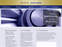 Tablet Screenshot of epochpress.com